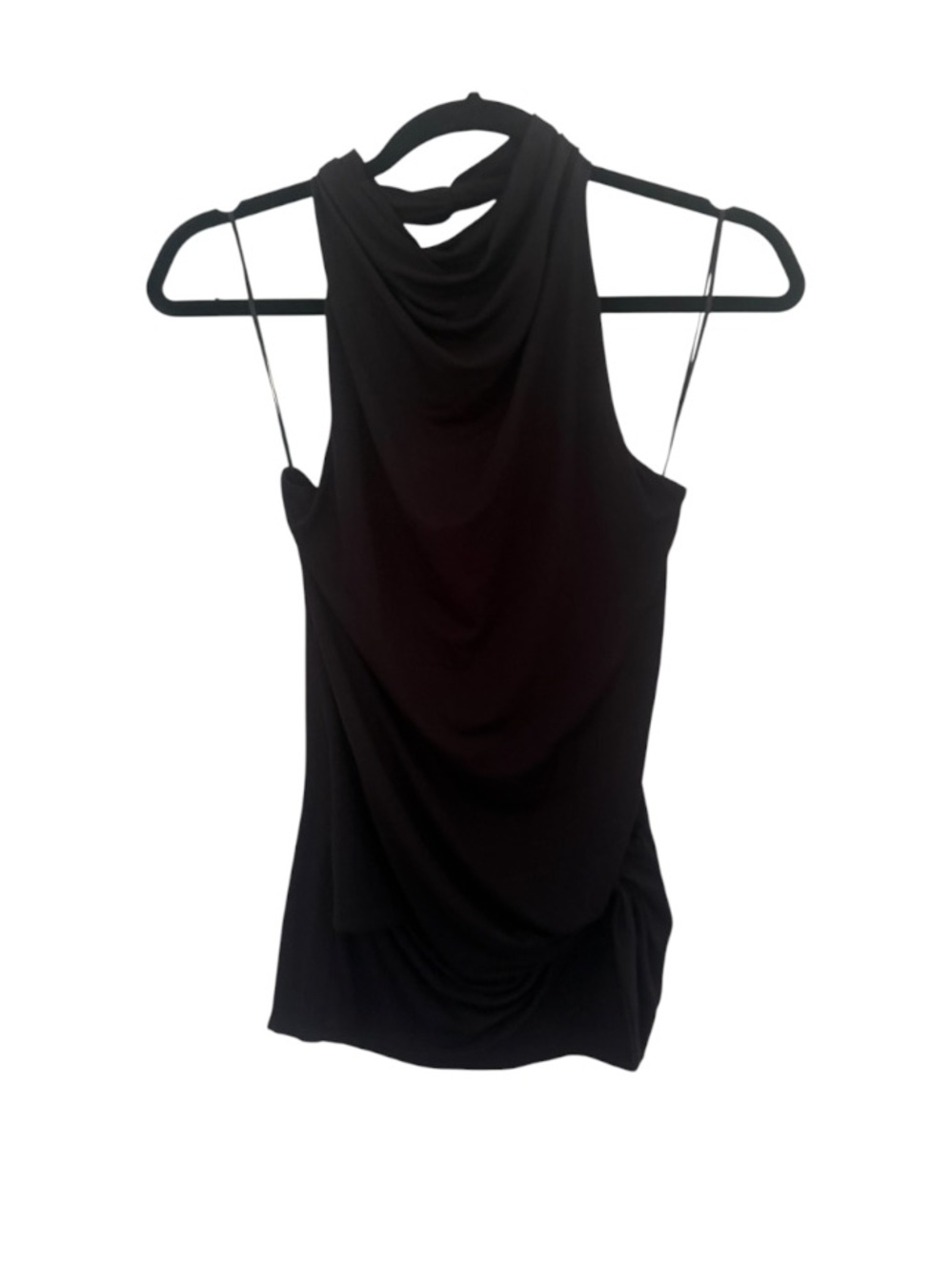 NWT Naked Wardrobe Black Backless Halter Top Modal Tank Top Size Small